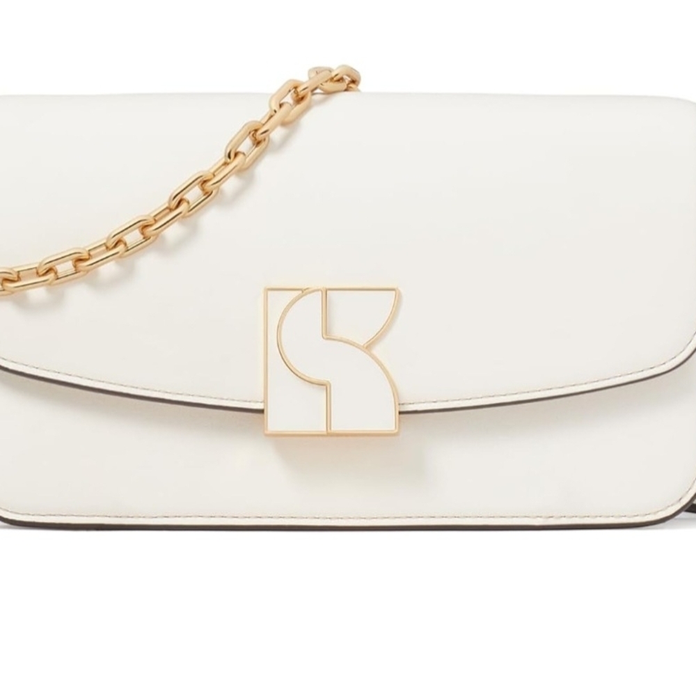 Kate Spade Cream Crossbody Bag with Gold Accent